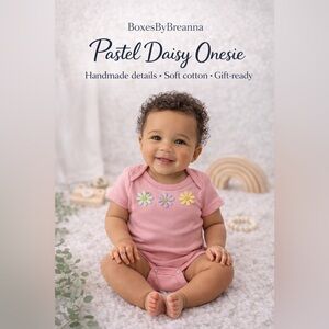 Pink Baby Onesie with Daisy